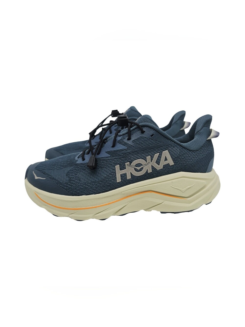 HOKA Men's Challenger 8 Trail Running Shoes Faded Navy Pampass Grass 10.5 Wide